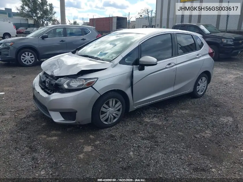 JHMGK5H56GS003617 2016 Honda Fit Lx