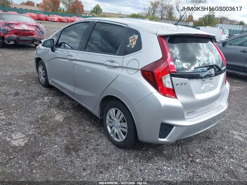 JHMGK5H56GS003617 2016 Honda Fit Lx