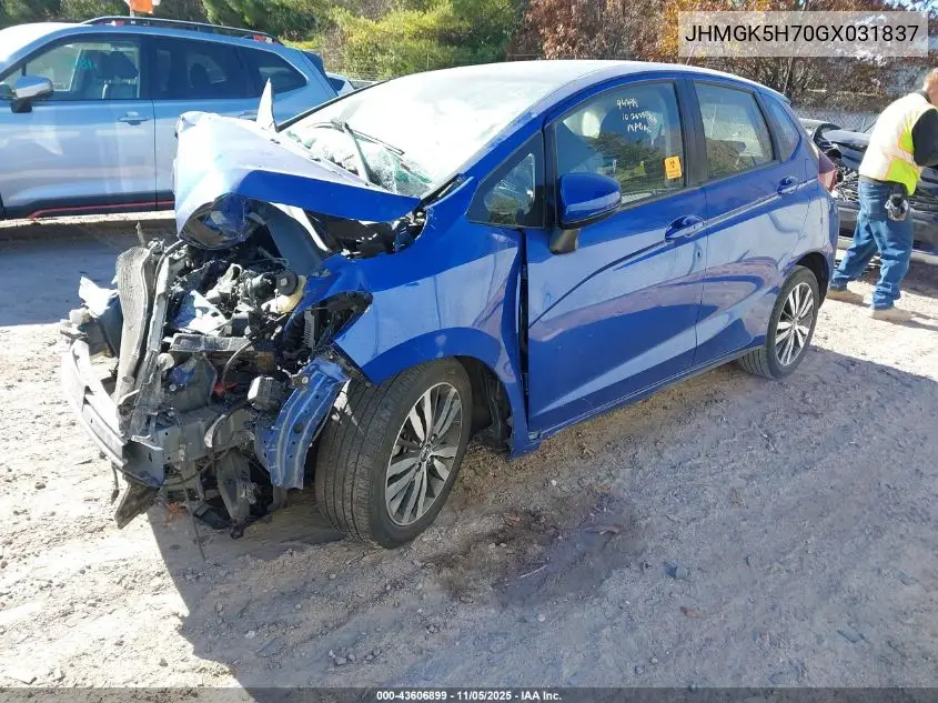 JHMGK5H70GX031837 2016 Honda Fit Ex