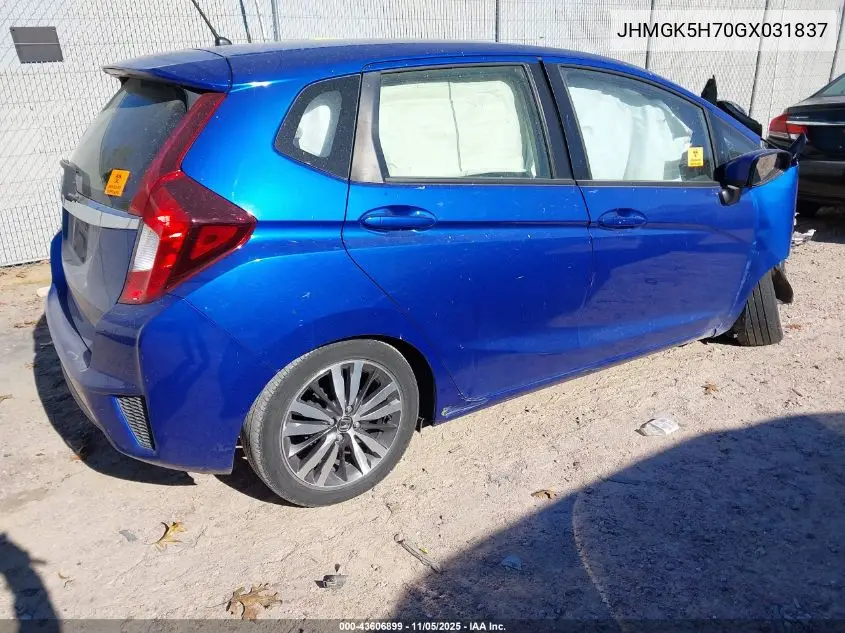 JHMGK5H70GX031837 2016 Honda Fit Ex