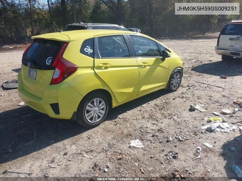 JHMGK5H59GS009251 2016 Honda Fit Lx