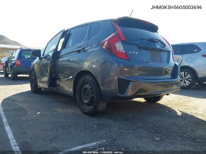 JHMGK5H56GS003696 2016 Honda Fit Lx