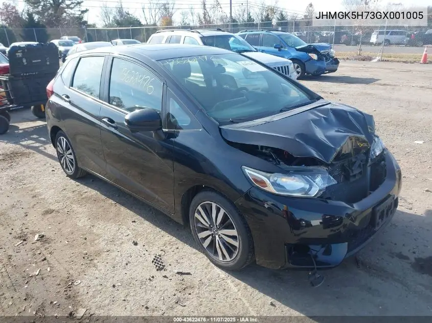 JHMGK5H73GX001005 2016 Honda Fit Ex