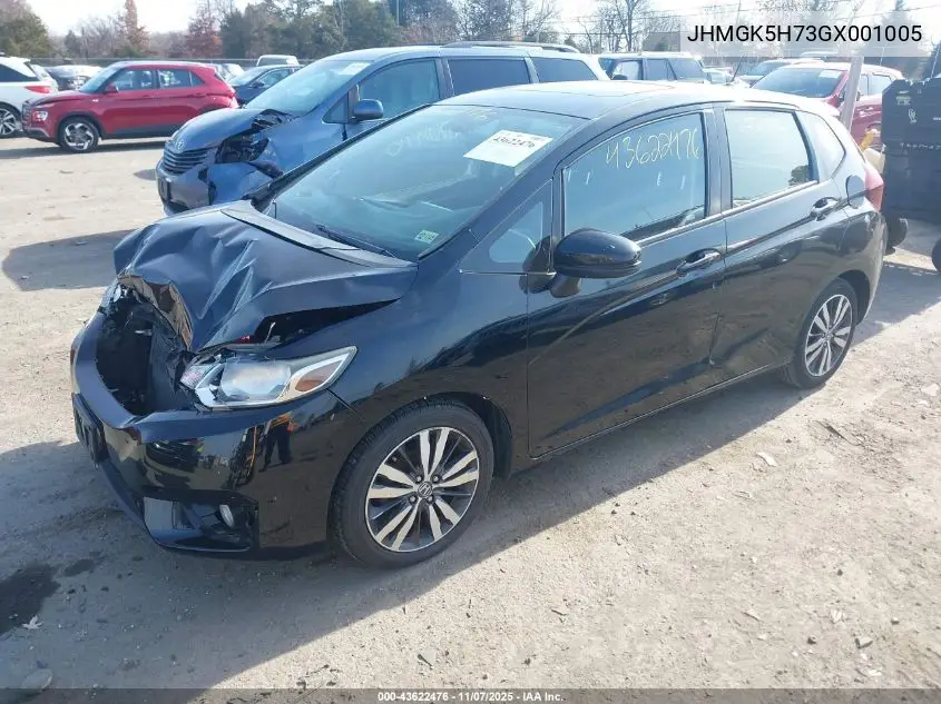 JHMGK5H73GX001005 2016 Honda Fit Ex
