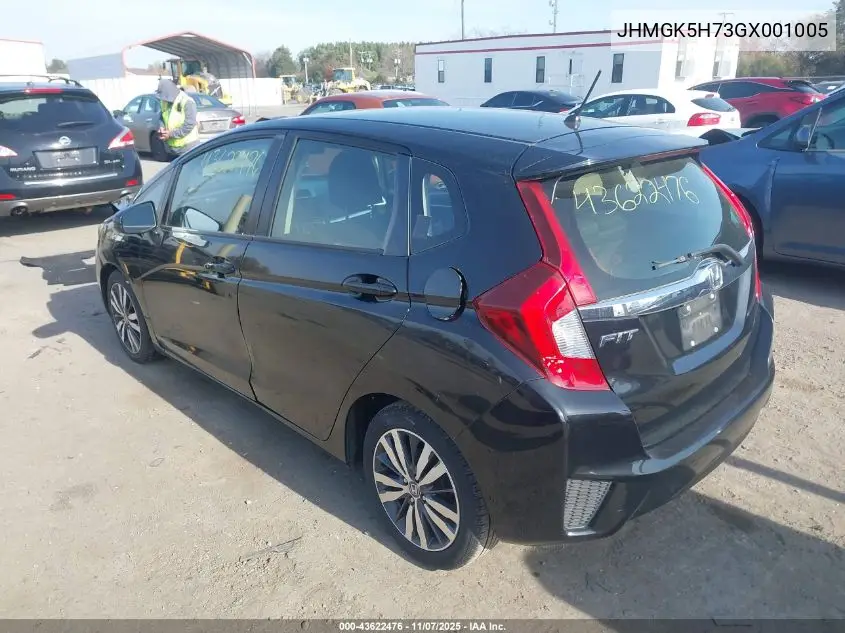 JHMGK5H73GX001005 2016 Honda Fit Ex