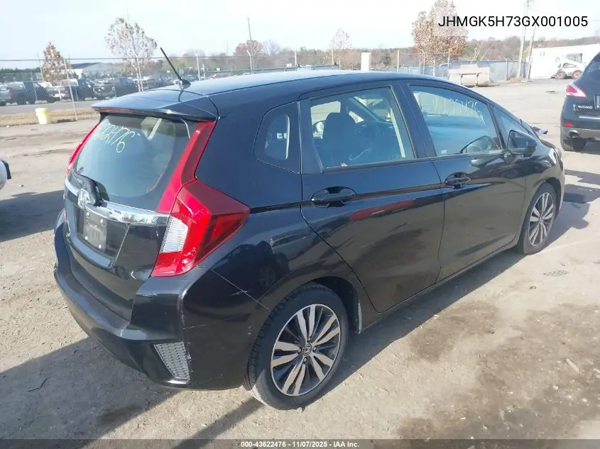 JHMGK5H73GX001005 2016 Honda Fit Ex