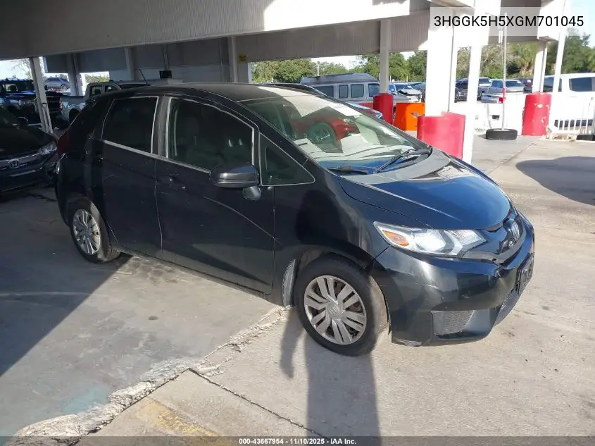 3HGGK5H5XGM701045 2016 Honda Fit Lx