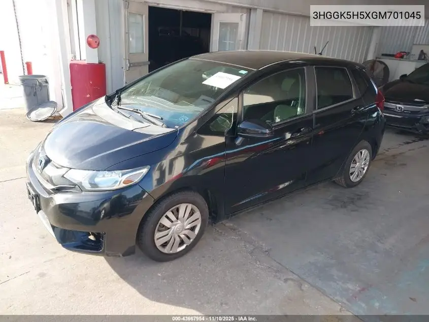 3HGGK5H5XGM701045 2016 Honda Fit Lx