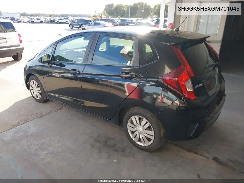 3HGGK5H5XGM701045 2016 Honda Fit Lx