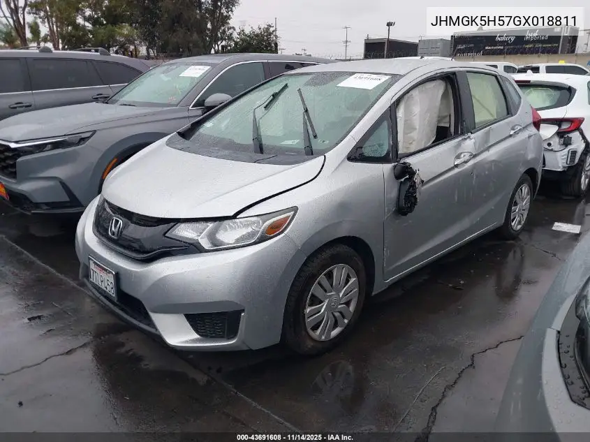 JHMGK5H57GX018811 2016 Honda Fit Lx