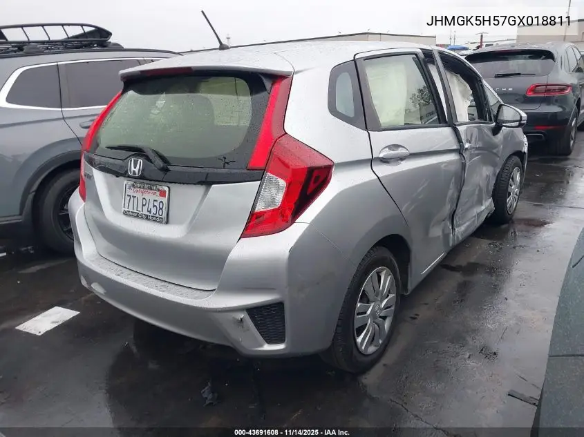 JHMGK5H57GX018811 2016 Honda Fit Lx