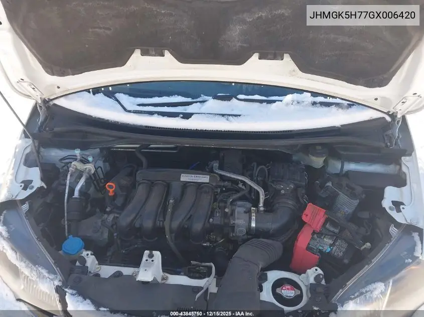 JHMGK5H77GX006420 2016 Honda Fit Ex