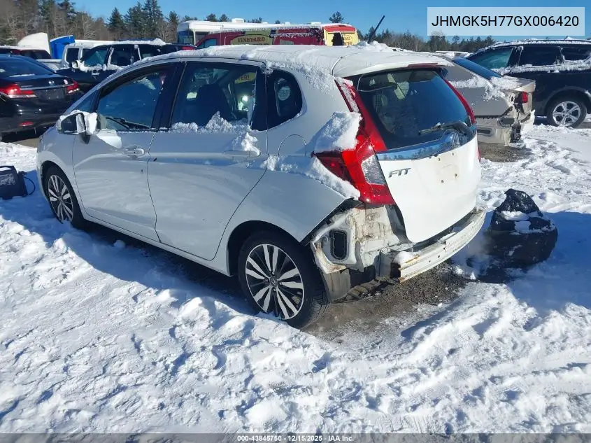 JHMGK5H77GX006420 2016 Honda Fit Ex