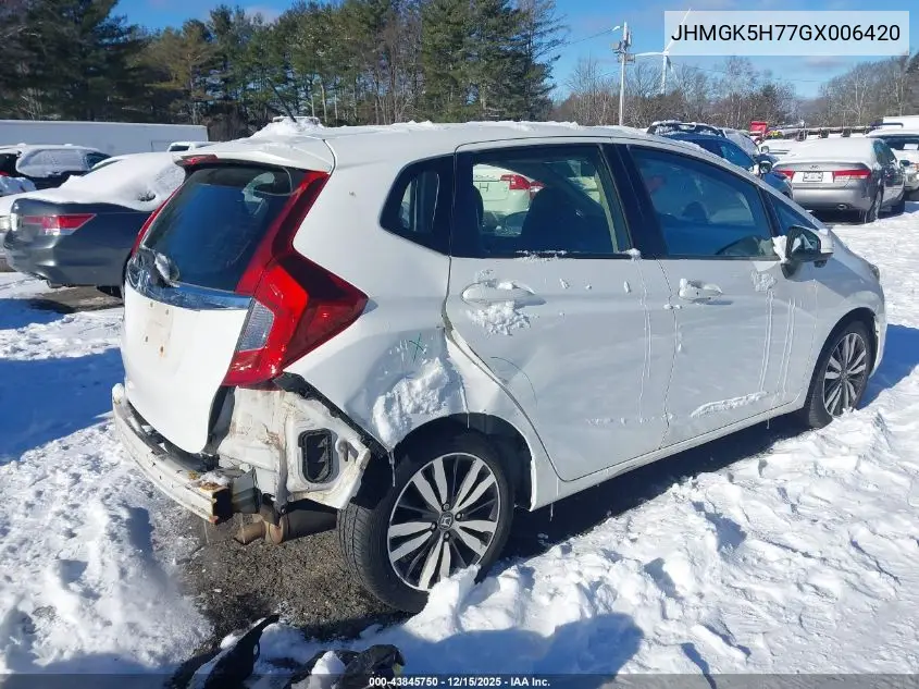JHMGK5H77GX006420 2016 Honda Fit Ex