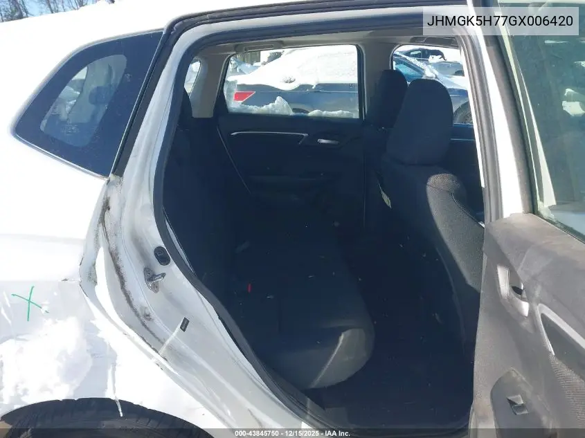 JHMGK5H77GX006420 2016 Honda Fit Ex