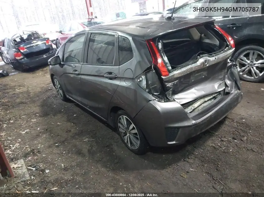 3HGGK5H94GM705787 2016 Honda Fit Ex-L