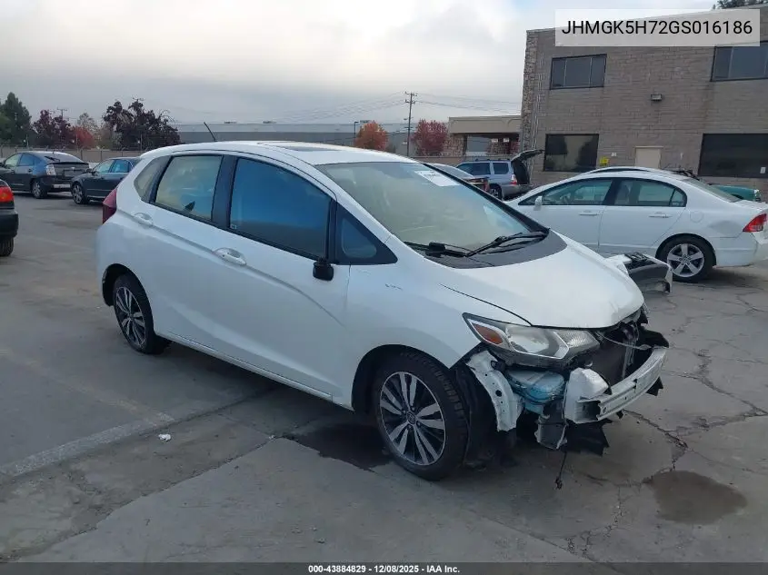 JHMGK5H72GS016186 2016 Honda Fit Ex