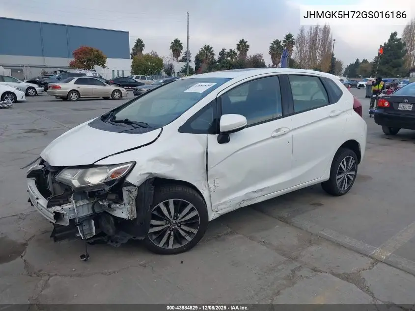 JHMGK5H72GS016186 2016 Honda Fit Ex
