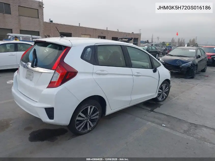 JHMGK5H72GS016186 2016 Honda Fit Ex