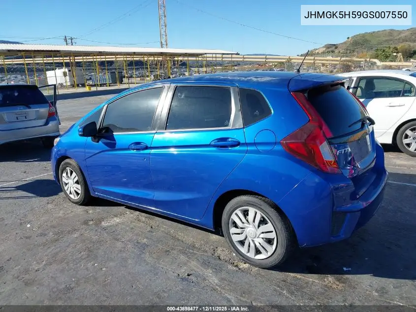 JHMGK5H59GS007550 2016 Honda Fit Lx