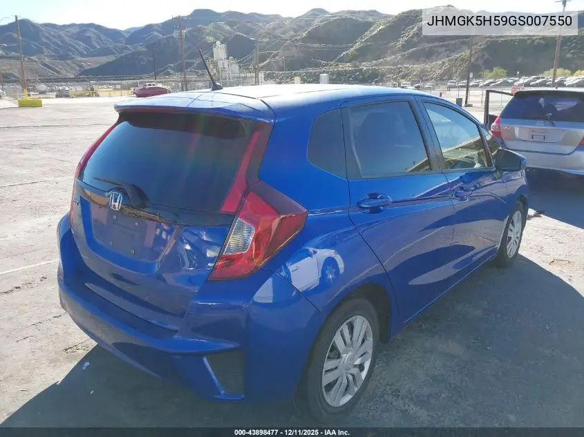 JHMGK5H59GS007550 2016 Honda Fit Lx