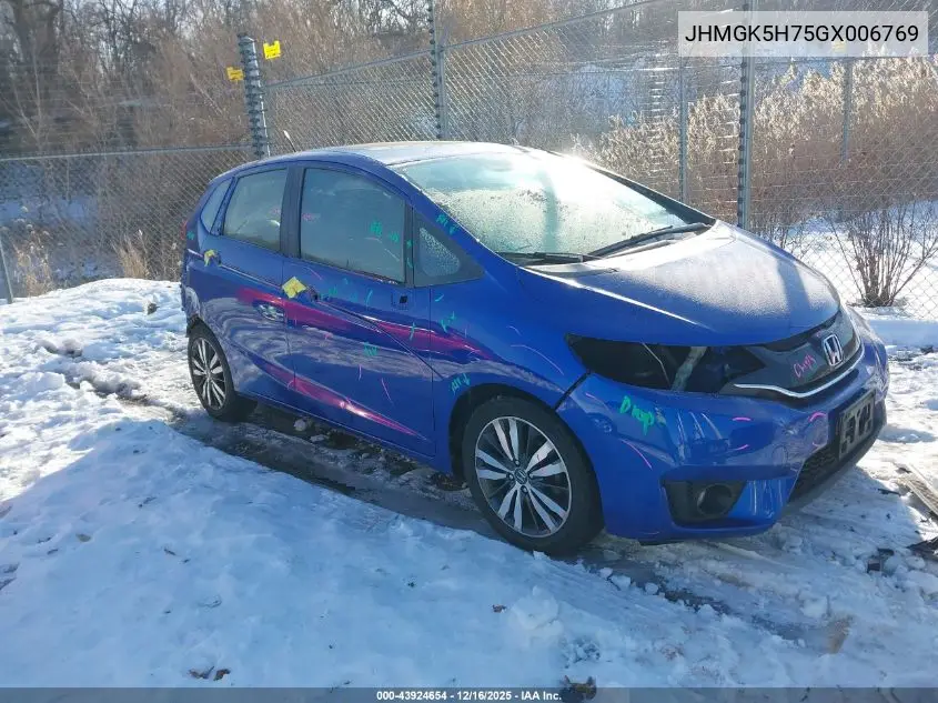 JHMGK5H75GX006769 2016 Honda Fit Ex