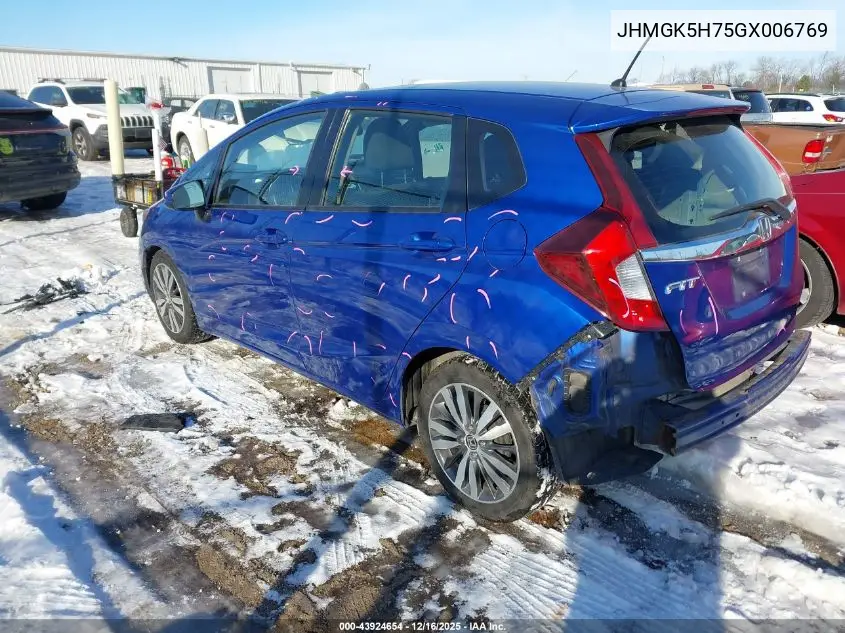 JHMGK5H75GX006769 2016 Honda Fit Ex