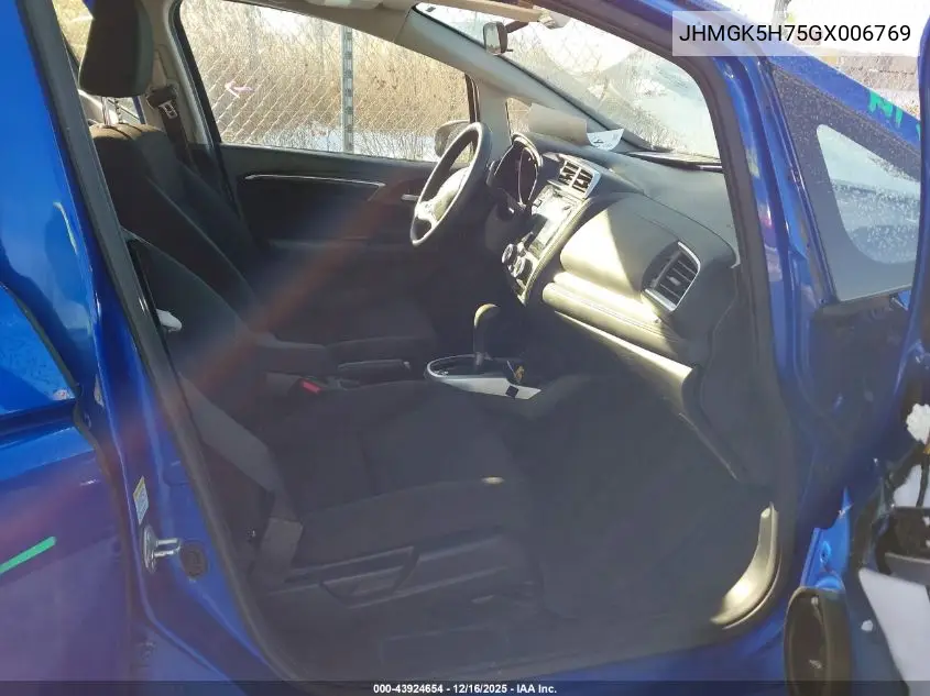 JHMGK5H75GX006769 2016 Honda Fit Ex