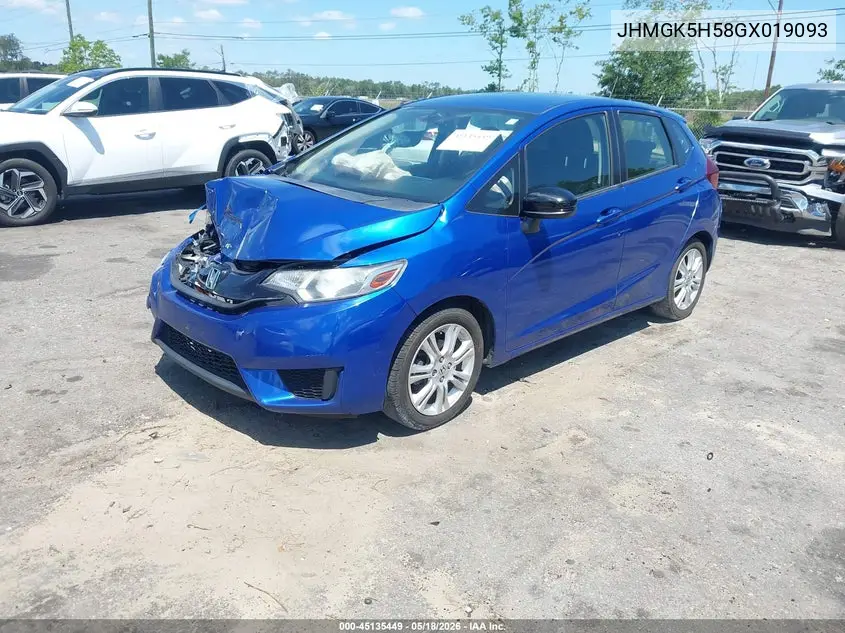 JHMGK5H58GX019093 2016 Honda Fit Lx