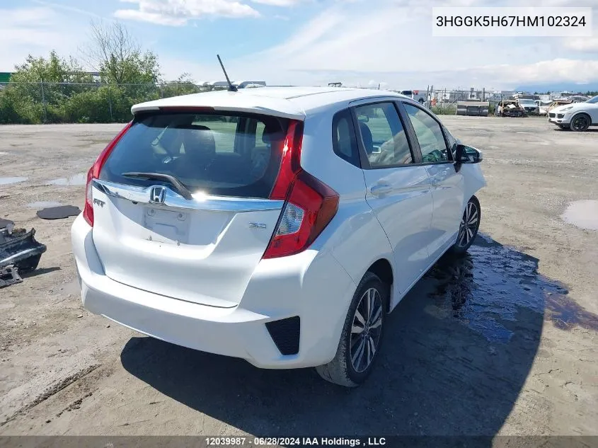 3HGGK5H67HM102324 2017 Honda Fit