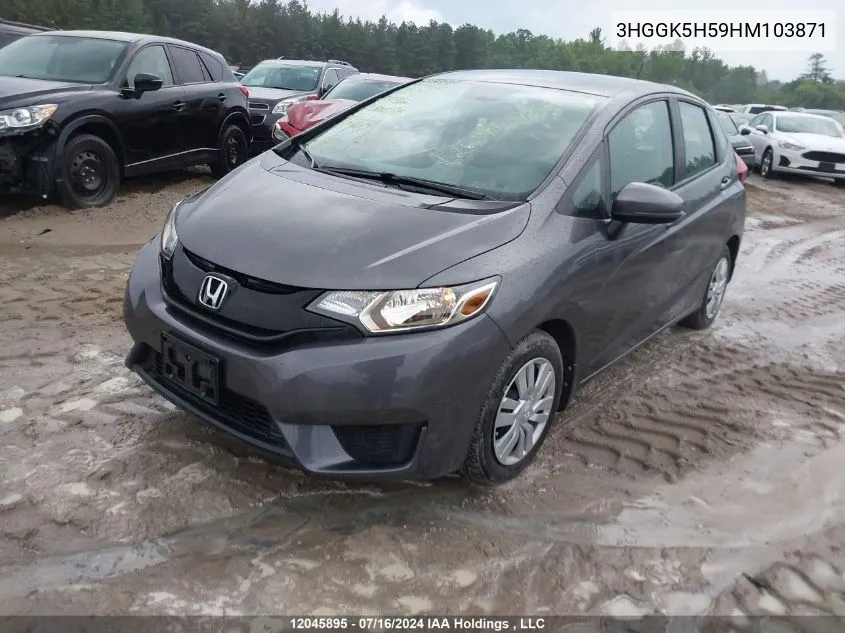 2017 Honda Fit VIN: 3HGGK5H59HM103871 Lot: 12045895