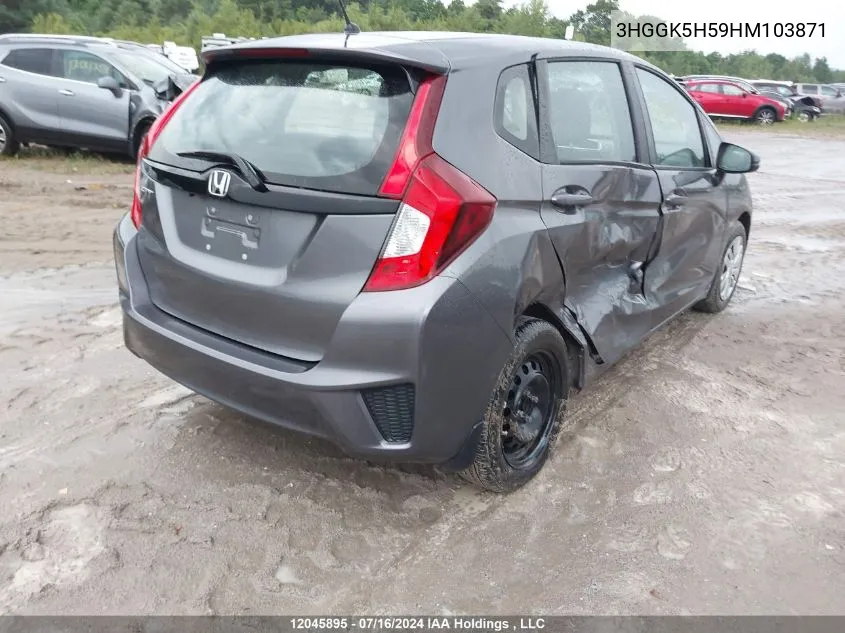 2017 Honda Fit VIN: 3HGGK5H59HM103871 Lot: 12045895