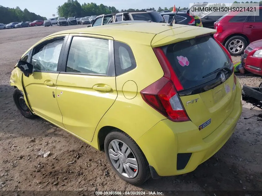 2017 Honda Fit Lx VIN: JHMGK5H50HS021421 Lot: 39303586