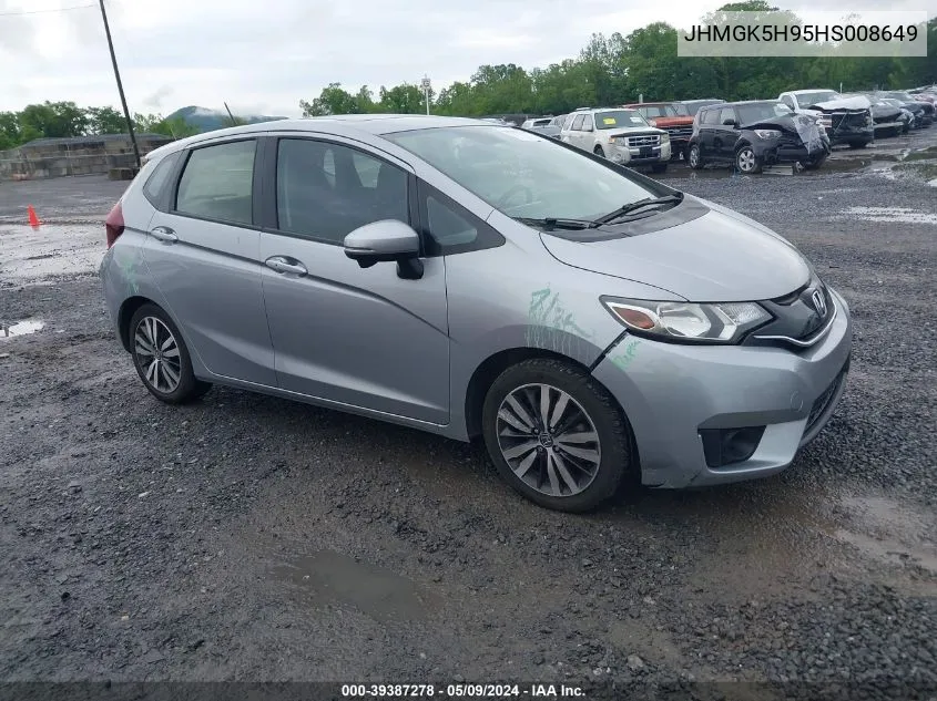 2017 Honda Fit Ex-L VIN: JHMGK5H95HS008649 Lot: 39387278