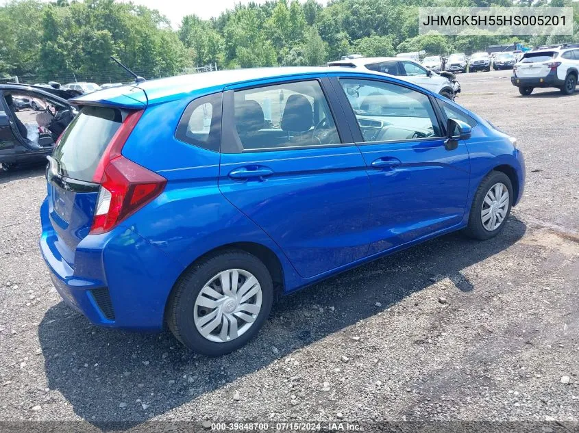 2017 Honda Fit Lx VIN: JHMGK5H55HS005201 Lot: 39848700