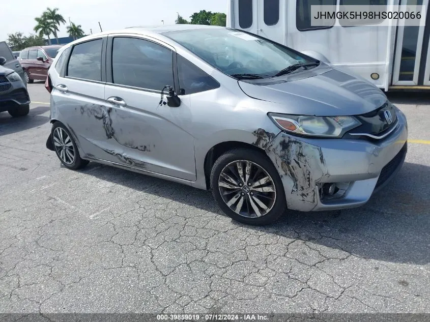 2017 Honda Fit Ex-L VIN: JHMGK5H98HS020066 Lot: 39859019