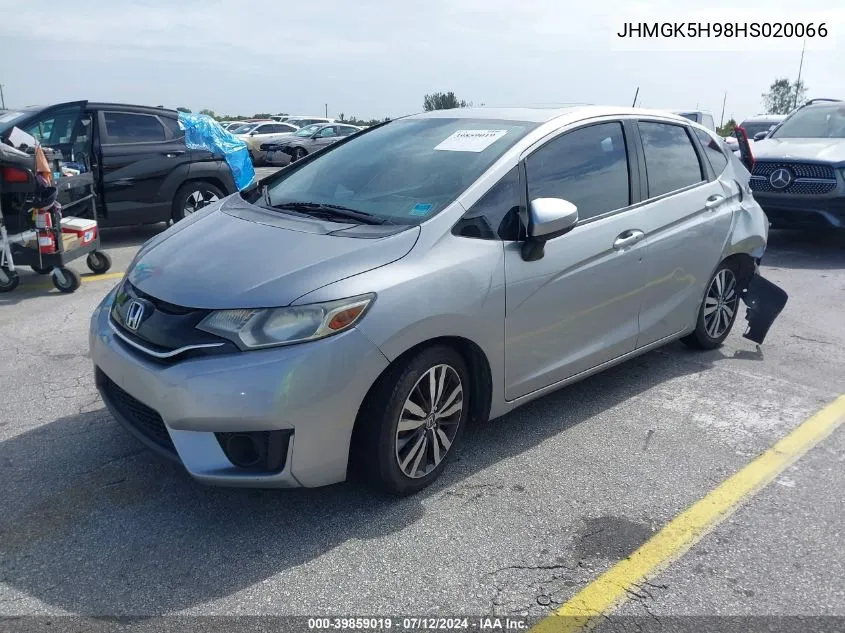 2017 Honda Fit Ex-L VIN: JHMGK5H98HS020066 Lot: 39859019