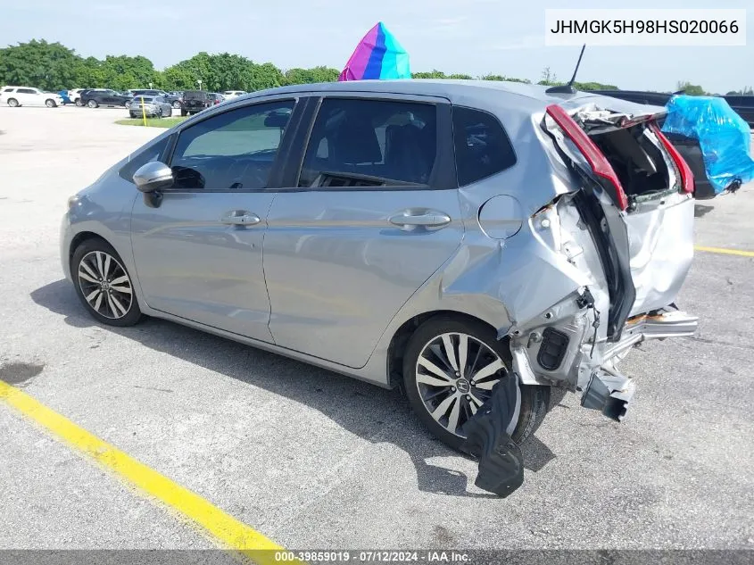 2017 Honda Fit Ex-L VIN: JHMGK5H98HS020066 Lot: 39859019