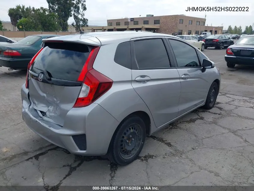 2017 Honda Fit Lx VIN: JHMGK5H52HS022022 Lot: 39863267