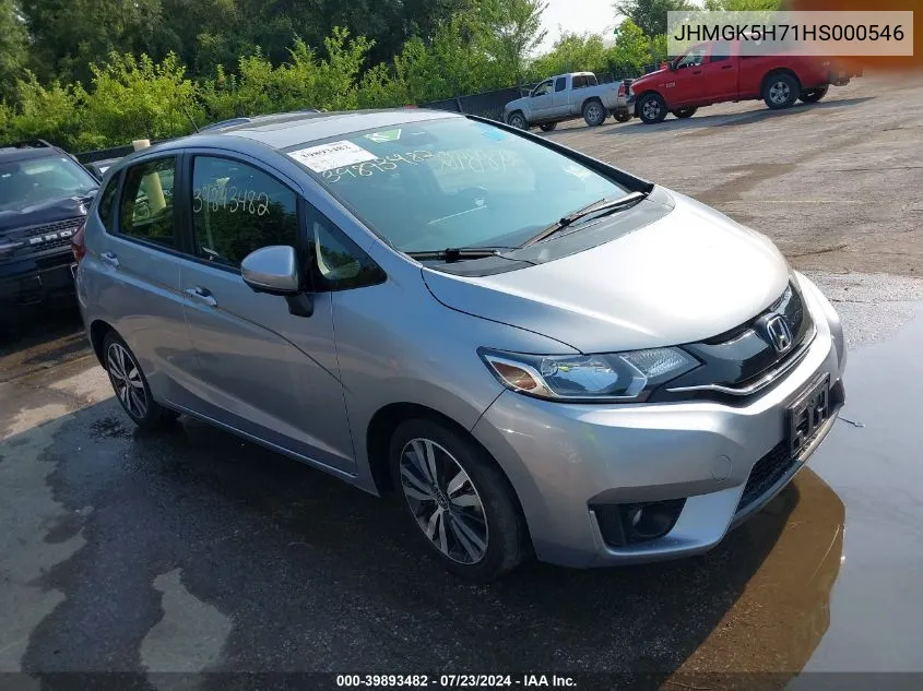 2017 Honda Fit Ex VIN: JHMGK5H71HS000546 Lot: 39893482