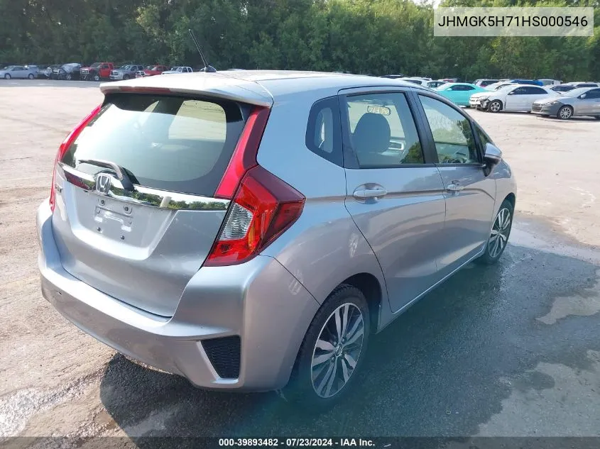 2017 Honda Fit Ex VIN: JHMGK5H71HS000546 Lot: 39893482