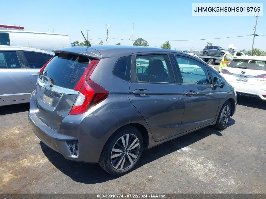 2017 Honda Fit Ex-L VIN: JHMGK5H80HS018769 Lot: 39916774