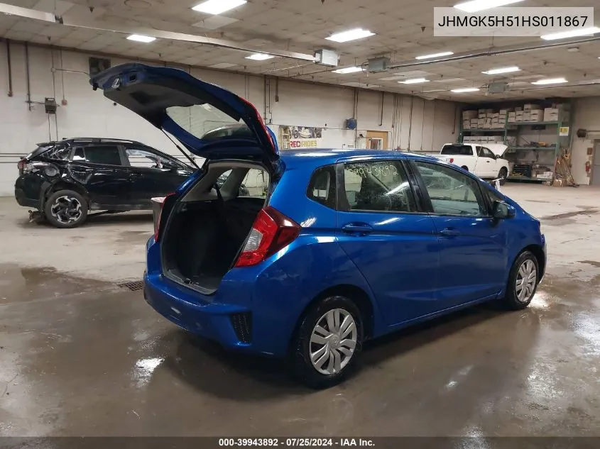 JHMGK5H51HS011867 2017 Honda Fit Lx