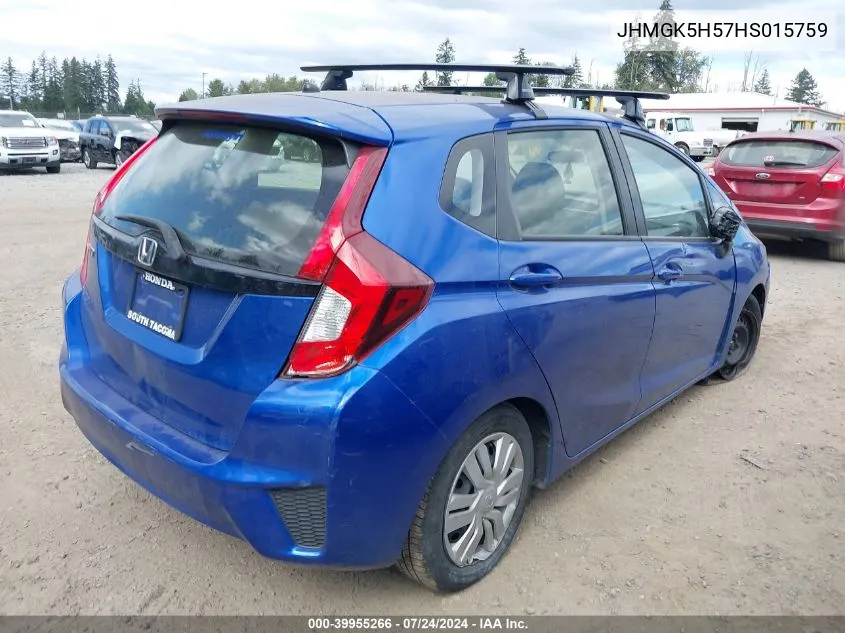 2017 Honda Fit Lx VIN: JHMGK5H57HS015759 Lot: 39955266