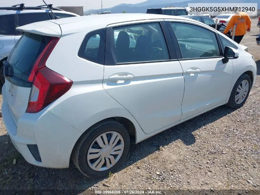 2017 Honda Fit Lx VIN: 3HGGK5G5XHM712940 Lot: 39966006