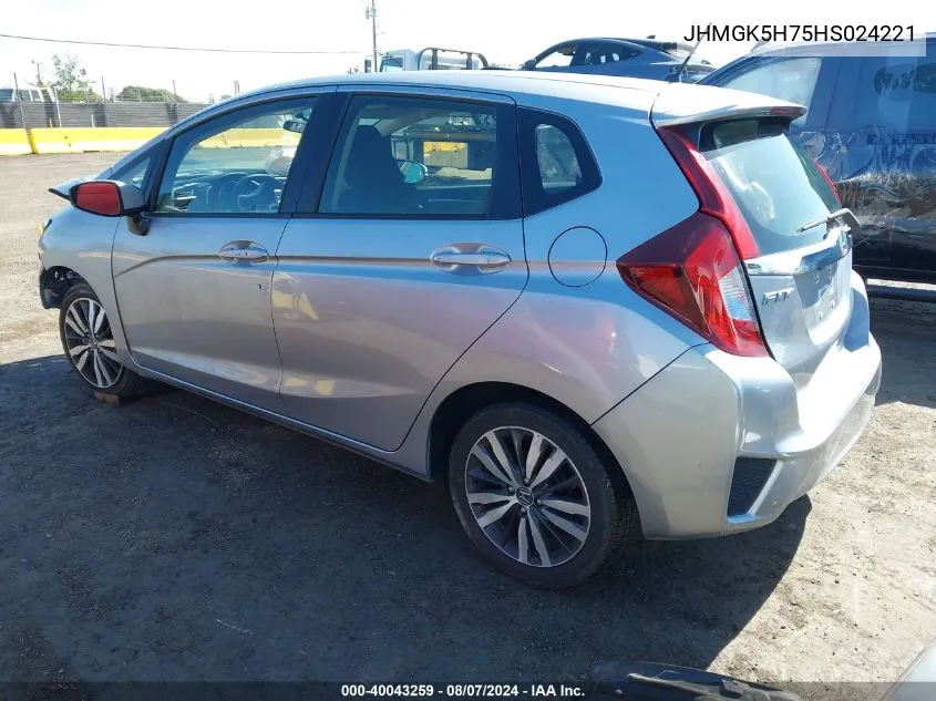 2017 Honda Fit Ex/Exl VIN: JHMGK5H75HS024221 Lot: 40043259