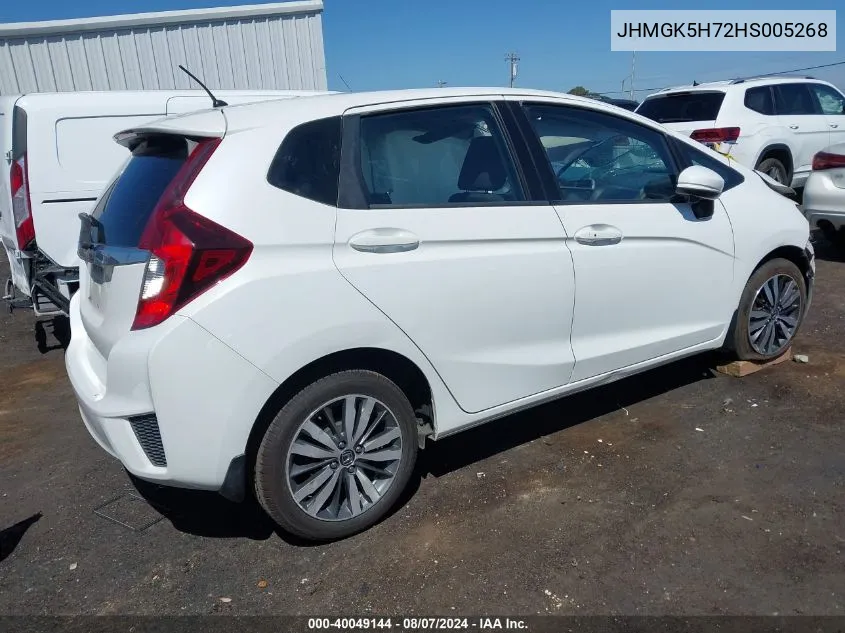 2017 Honda Fit Ex/Exl VIN: JHMGK5H72HS005268 Lot: 40049144