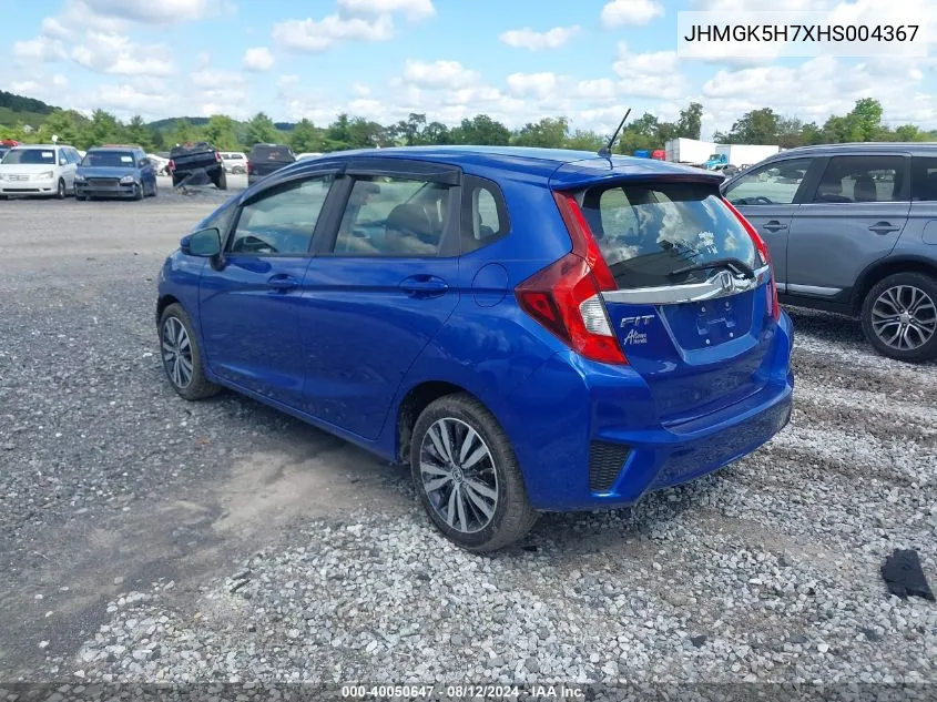 2017 Honda Fit Ex VIN: JHMGK5H7XHS004367 Lot: 40050647