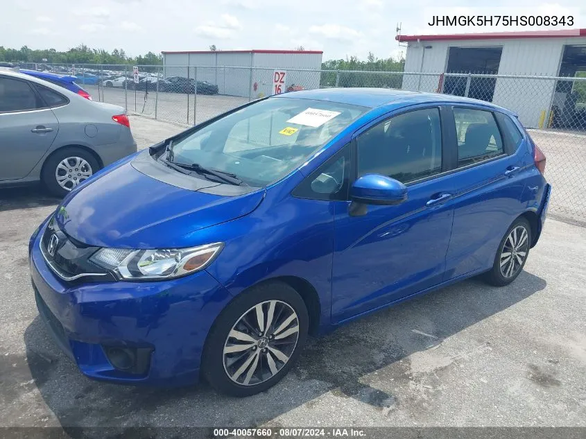 2017 Honda Fit Ex VIN: JHMGK5H75HS008343 Lot: 40057660