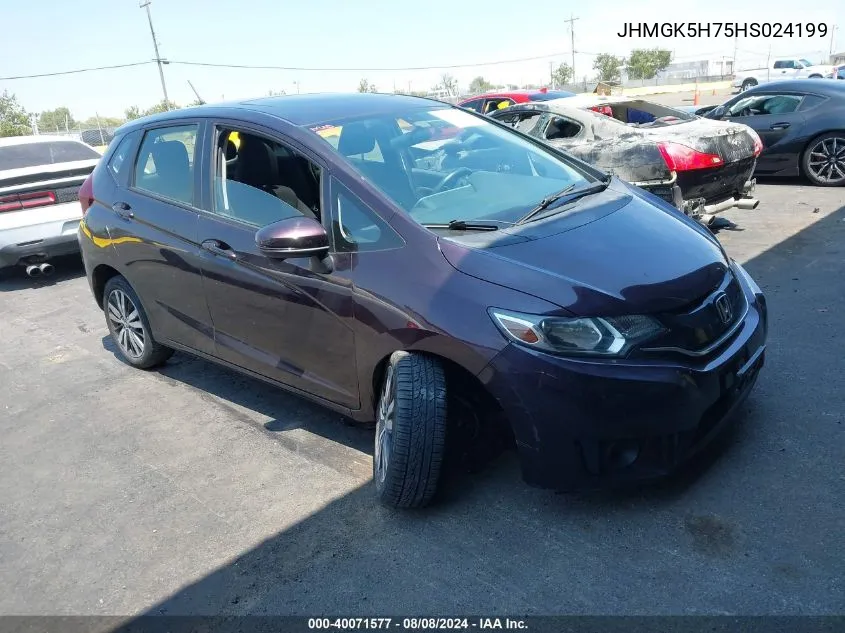 2017 Honda Fit Ex VIN: JHMGK5H75HS024199 Lot: 40071577